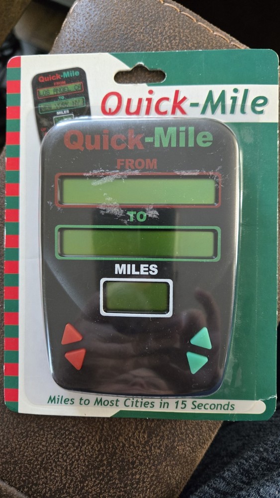 Vintage 90's QUICK MILE calculator Between Cities Battery Operated