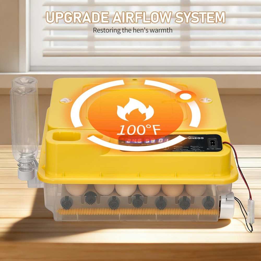 Incubators for Hatching Eggs, 30 Egg Incubator with Automatic Egg Turning, Te...