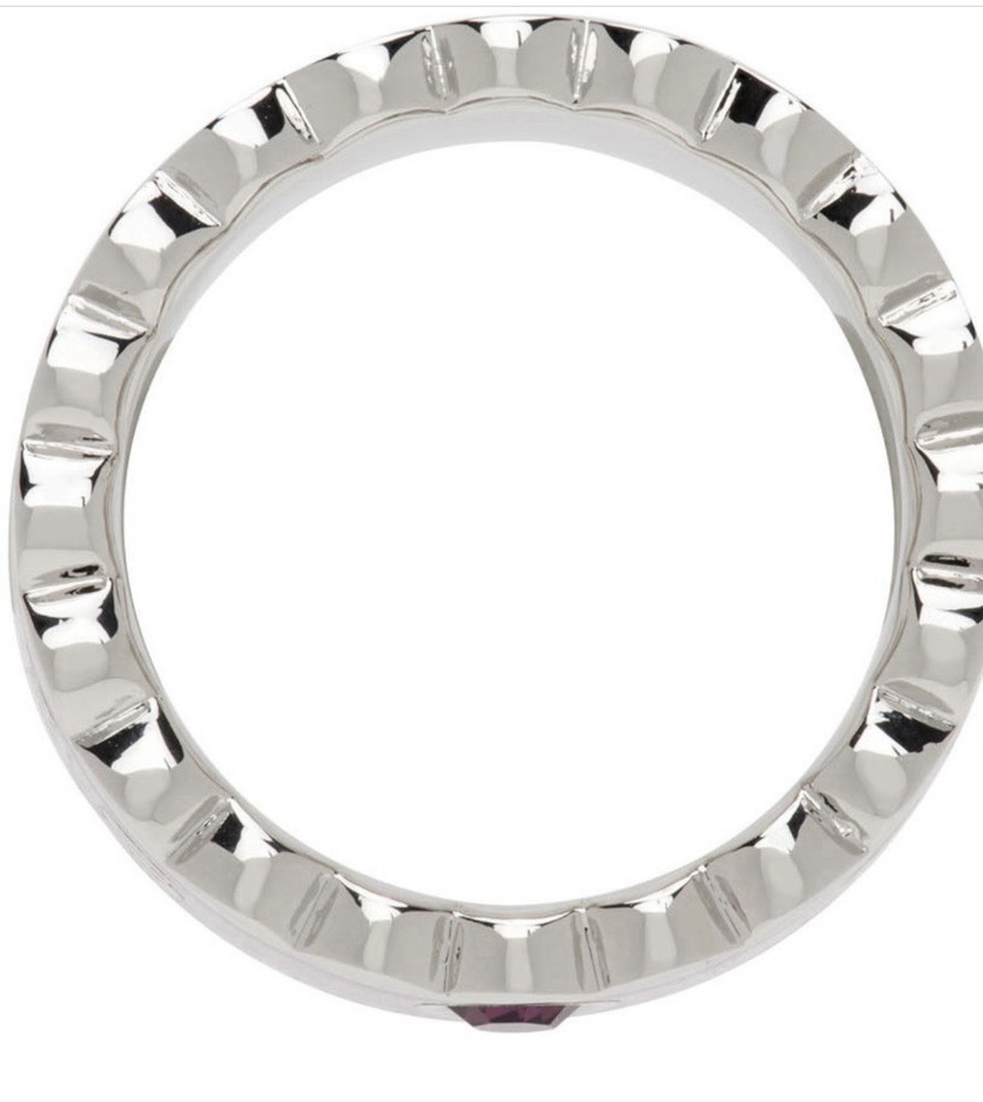 MARC JACOBS The Medallion Ring Purple lavender silver