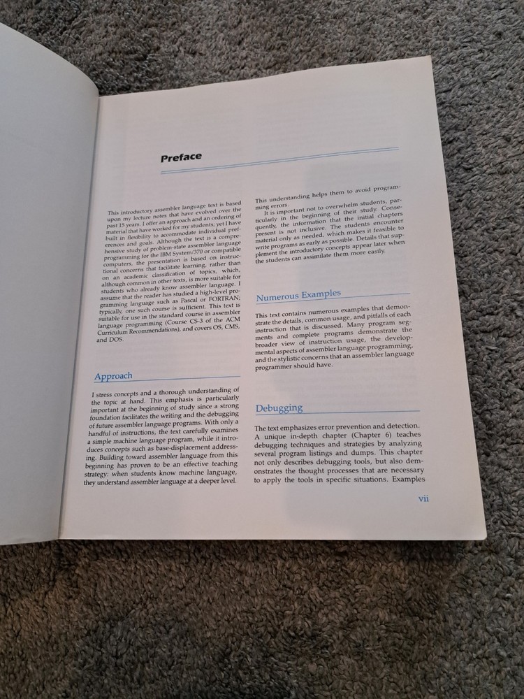 Assembler Language Programming for the IBM 370 Frank M. Carrano