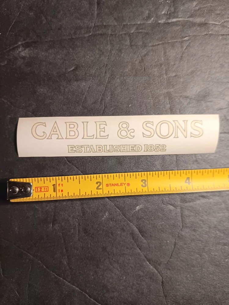 CABLE & SONS -  Piano Fallboard Decal