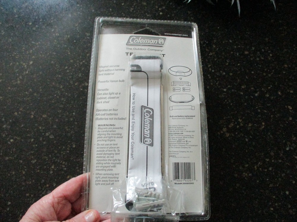 Vintage Coleman Tent Light Battery Powered - Unopened Package 2007