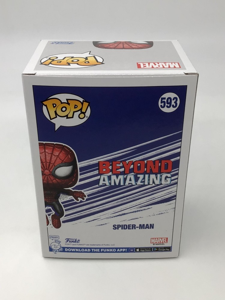 Funko Pop! Marvel Spider-Man Glitter #593 Diamond Special Edition with Protector
