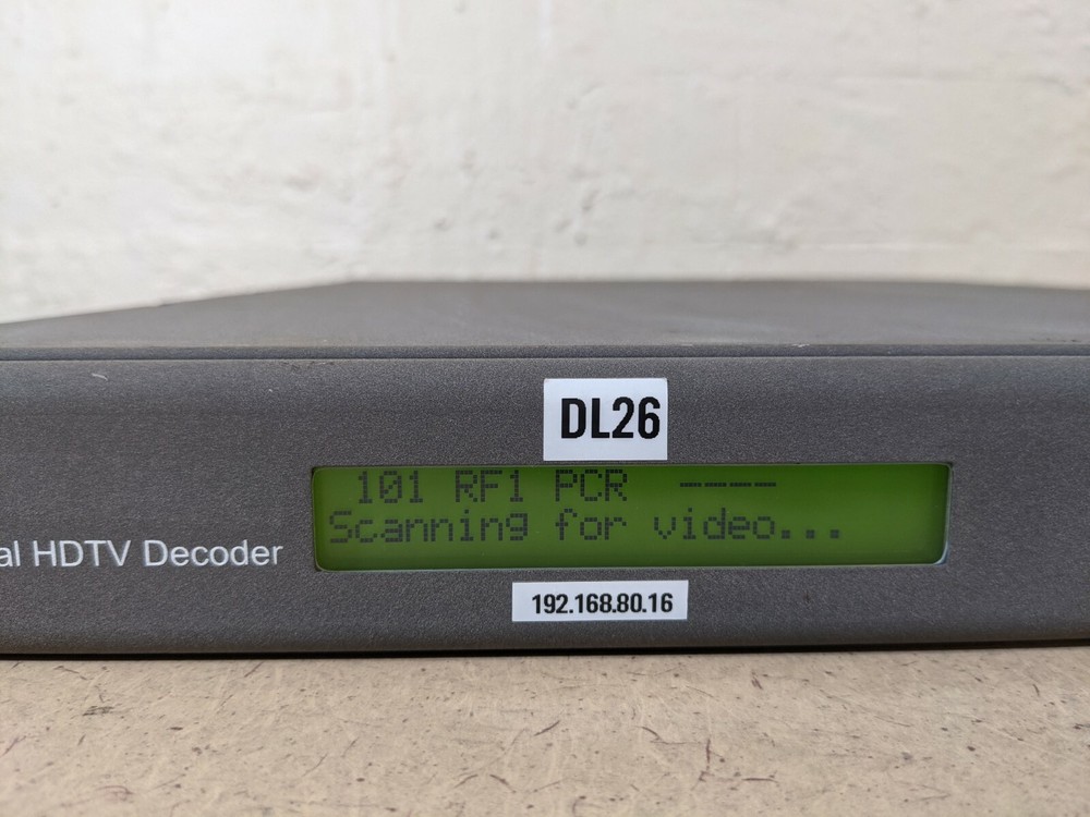 BITLINK Professional HDTV Decoder / Digital Vision Type DVM-1RU 120V-60Hz 1A