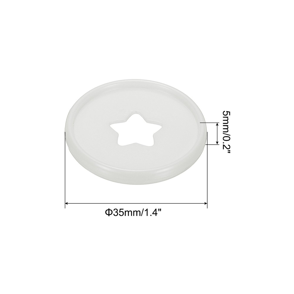 35mm Plastic Book Binding Discs, 33 Pack Expansion Discs Star, White