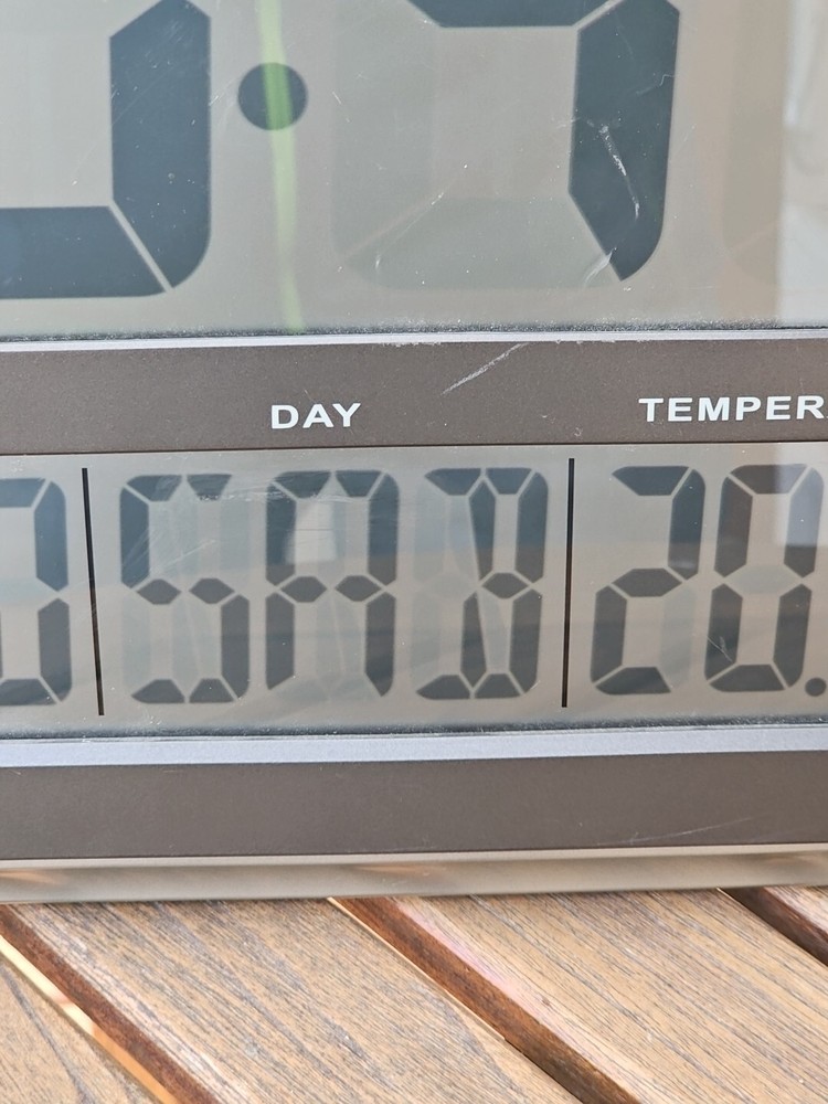 Extech Radio Controlled Wall Digital Clock (11.5X17”) No Controller