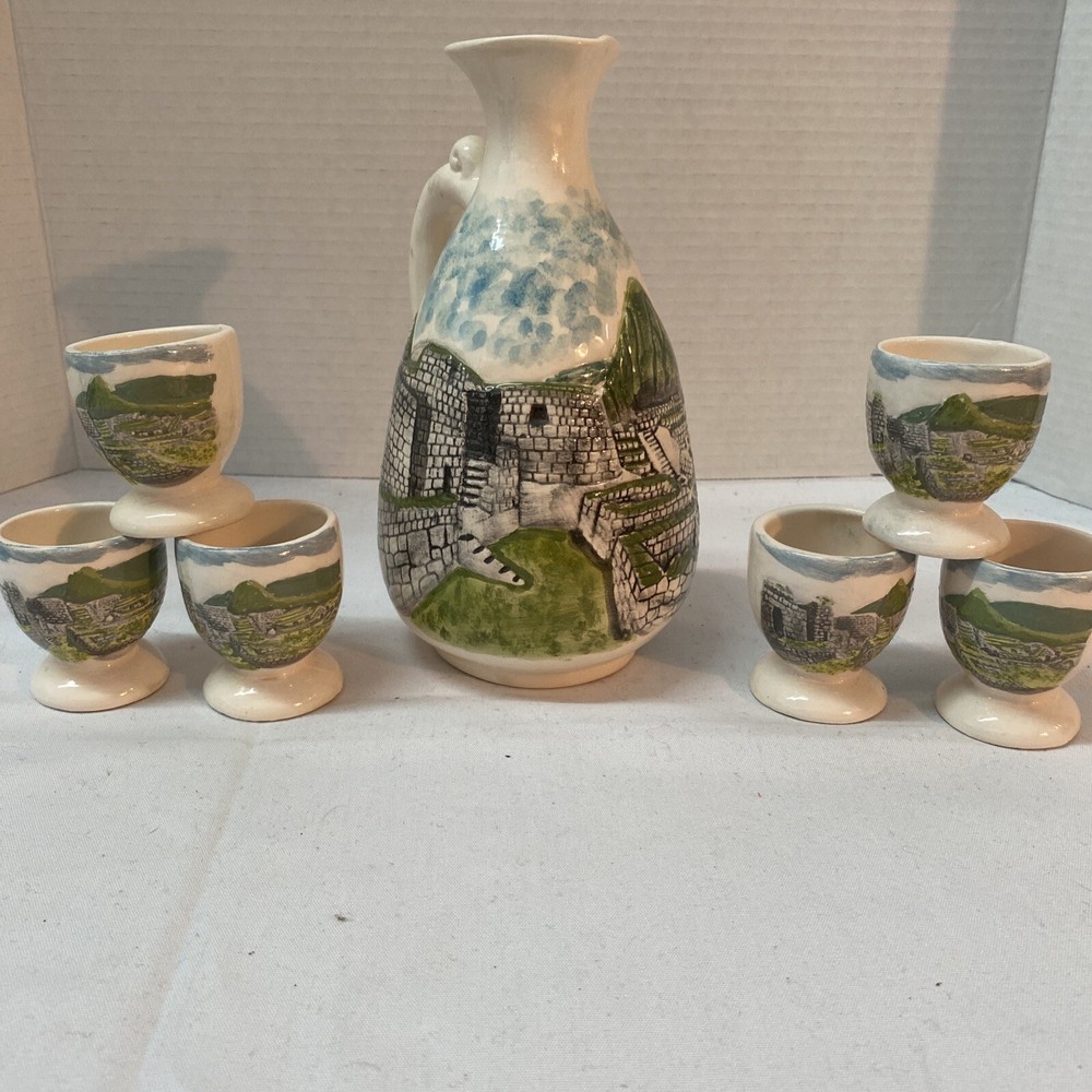 TEA SET WITH 6 TEA CUPS PERU (GK)