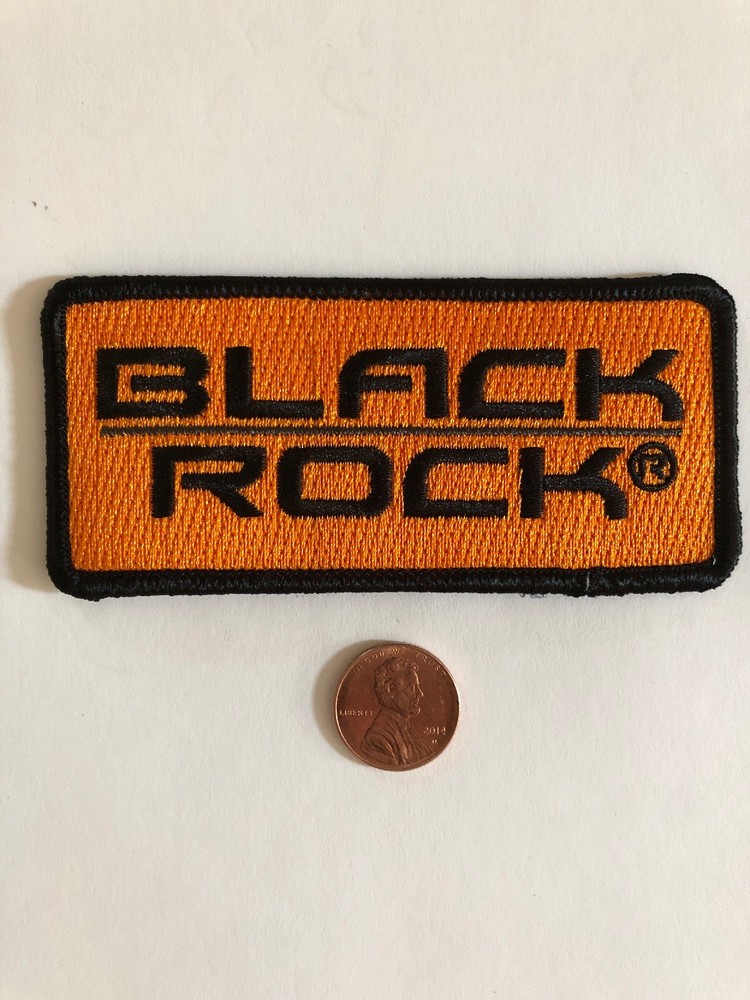 Black Rock Wheels Orange & Black Embroidered patch