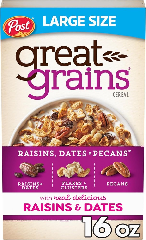 Raisins Dates and Pecans Breakfast Cereal, Raisin Cereal with