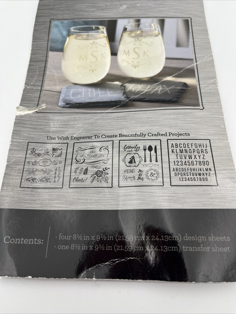 Plaid Engraving Pattern Sheets 5pc