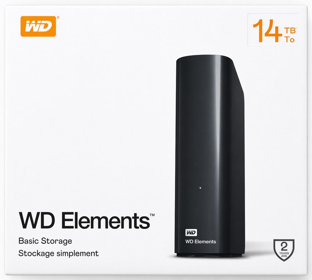 Western Digital 14TB Elements Desktop External Hard Drive, USB 3.0 NEW