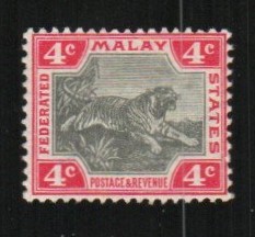Malaya Stamp 20a  - Tiger