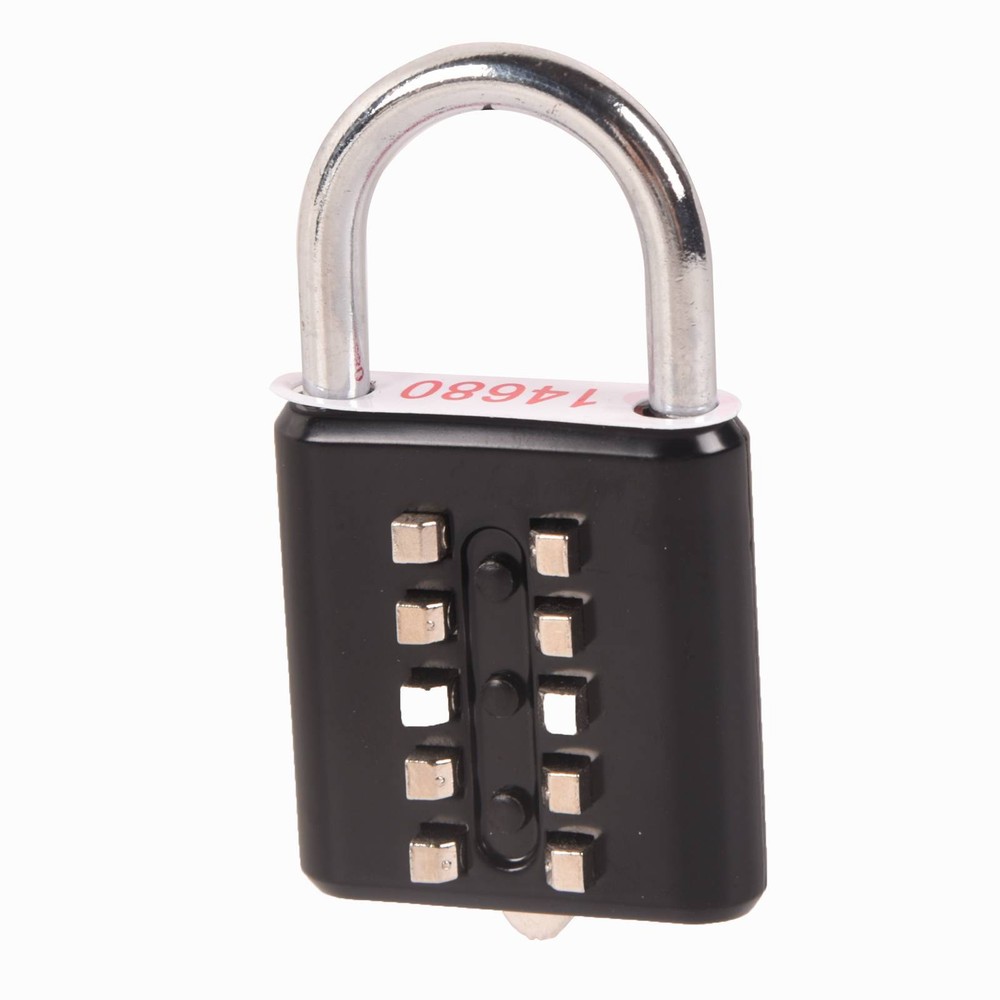 10-Digit Combination Lock Push Button Padlock 5 Digit Locking Mechanism 2PCS