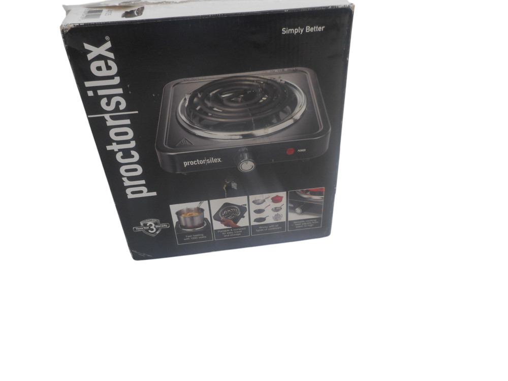 Proctor Silex Single Burner Cooktop Adjustable Temperature Portable Stainless...