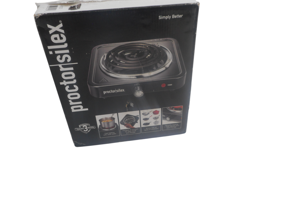 Proctor Silex Single Burner Cooktop Adjustable Temperature Portable Stainless...