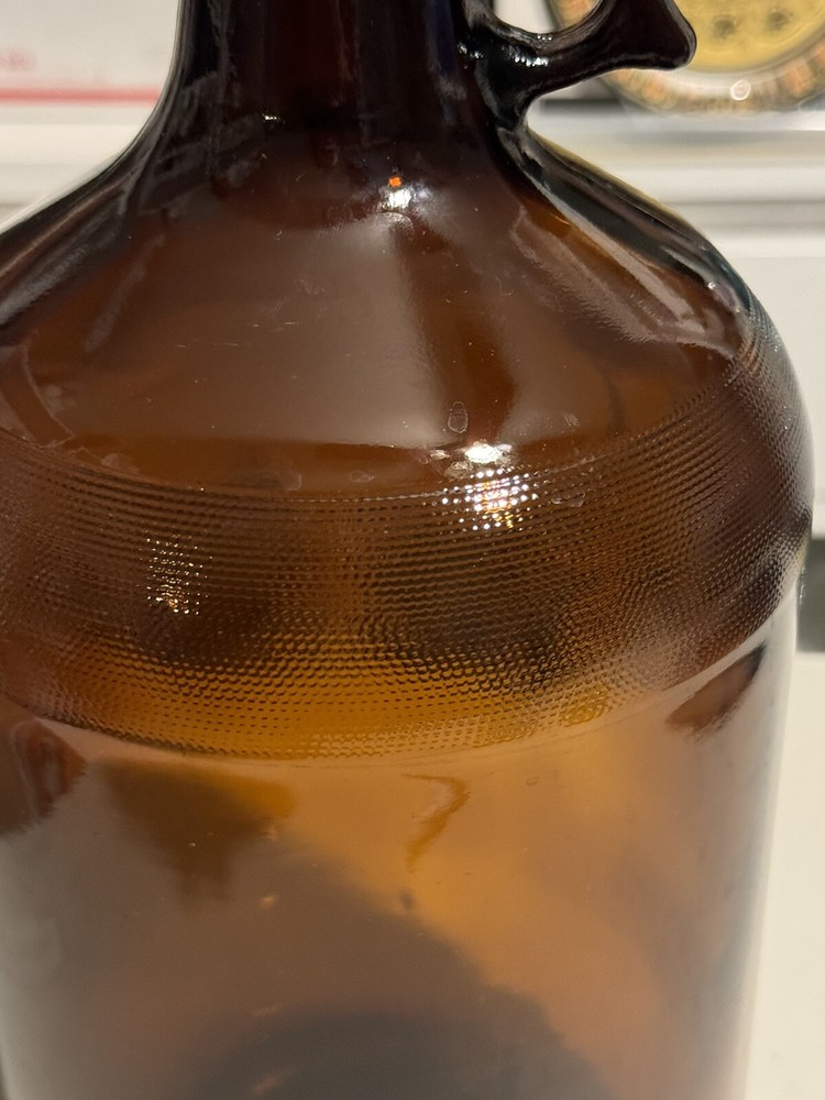 Amber Glass Jug Jar - Unknown Era