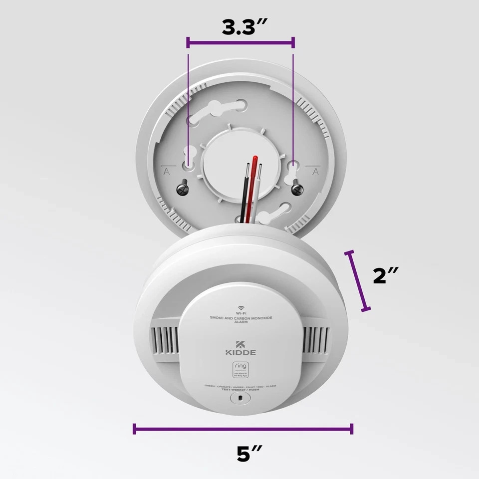 Kidde Hardwired Kidde App Enabled Smart Smoke and Carbon Monoxide Detector, A...