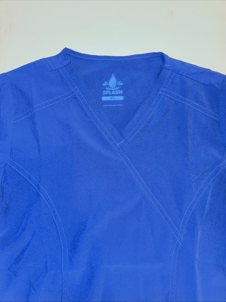 Women's Splash Scrub Top Blue XS