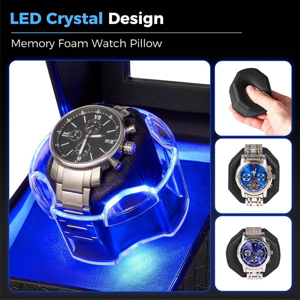 ANWBROAD Watch Winder for Automatic Watches, Single with Black
