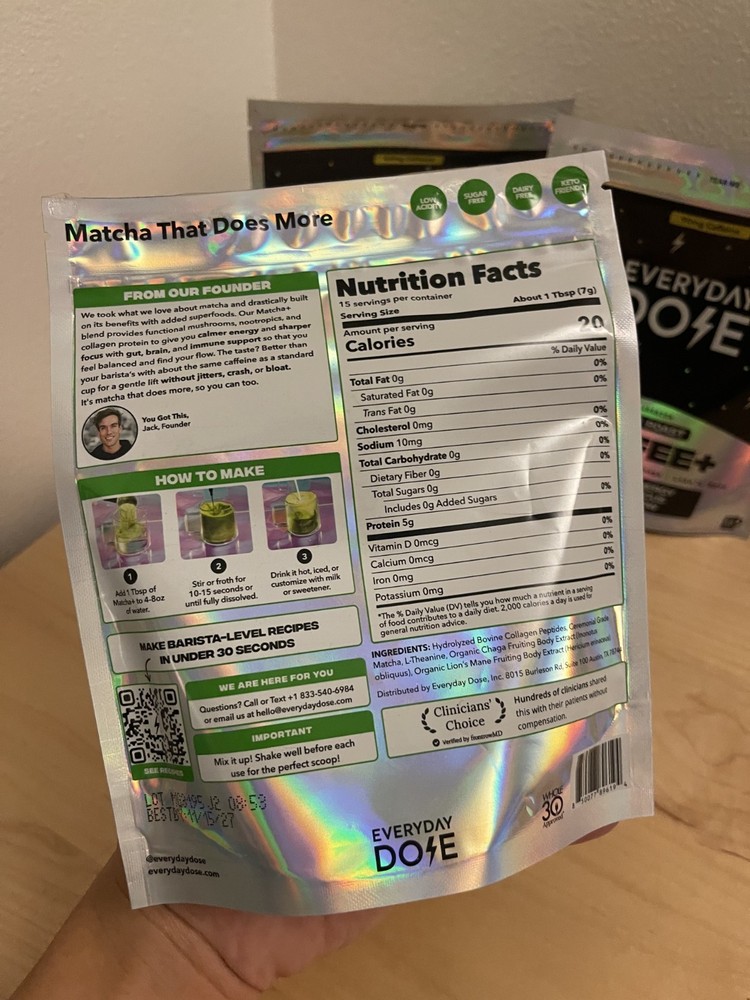 Everyday Dose Coffee+ BUNDLE Pack: Mild Roast, Medium Roast, Matcha Exp: 11/2027