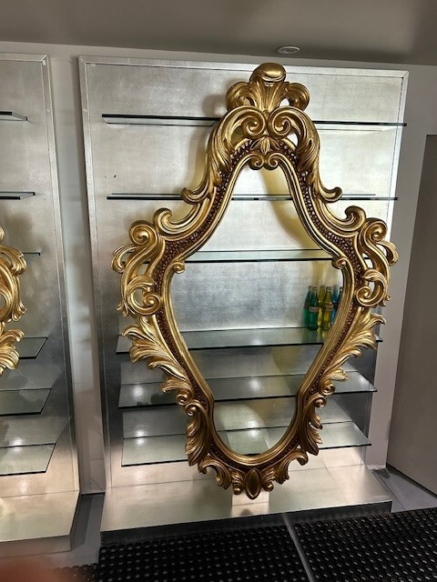 exceptional Bar shelf - high end quality with heavy baseboard