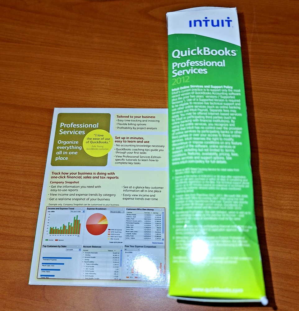 QUICKBOOKS Desktop Professional Services 2012 Accounting