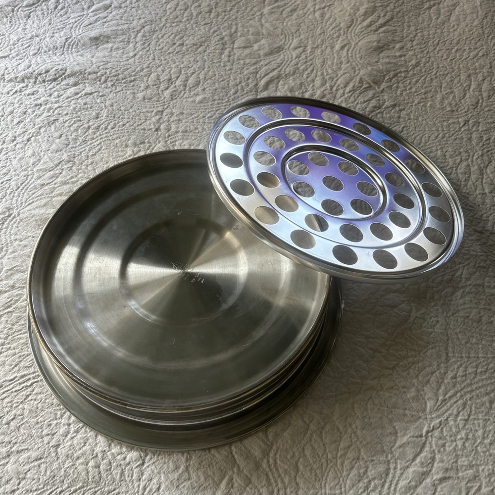 Artistic RW500 Silvertone stackable communion tray serves 40 Revell Ware