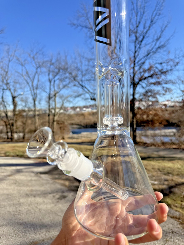 14-inch Grav Water Pipe Single Perc Beaker Style Bong