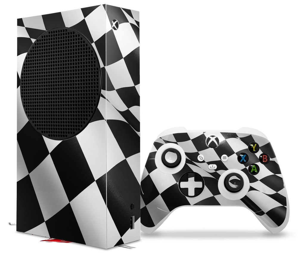 Skins XBOX Series S Console Controller Checkered Racing Flag