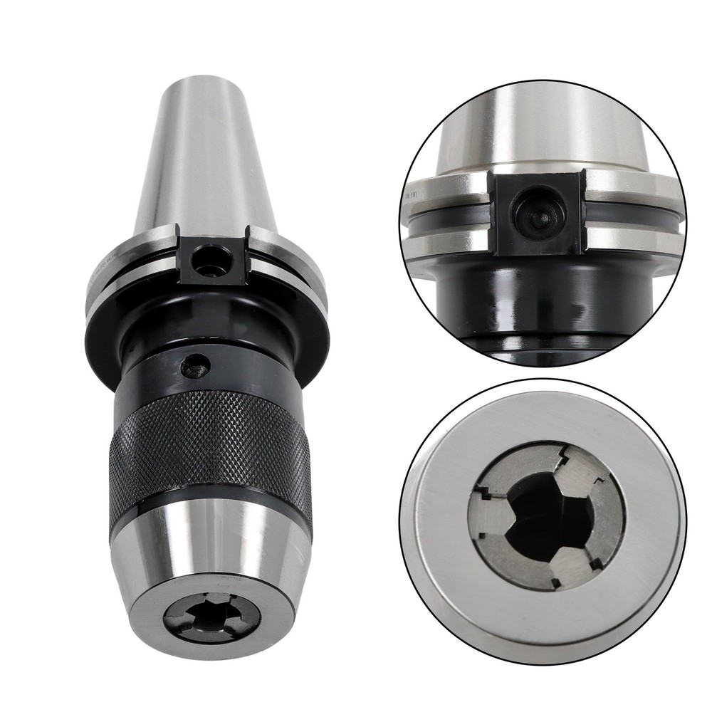 CAT40 Precision Dual Contact Chuck 1/2" Keyless With Solid Shank