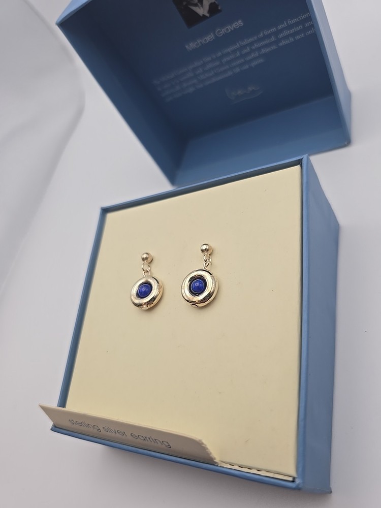 Michael Graves Sterling Silver Earrings With Stones