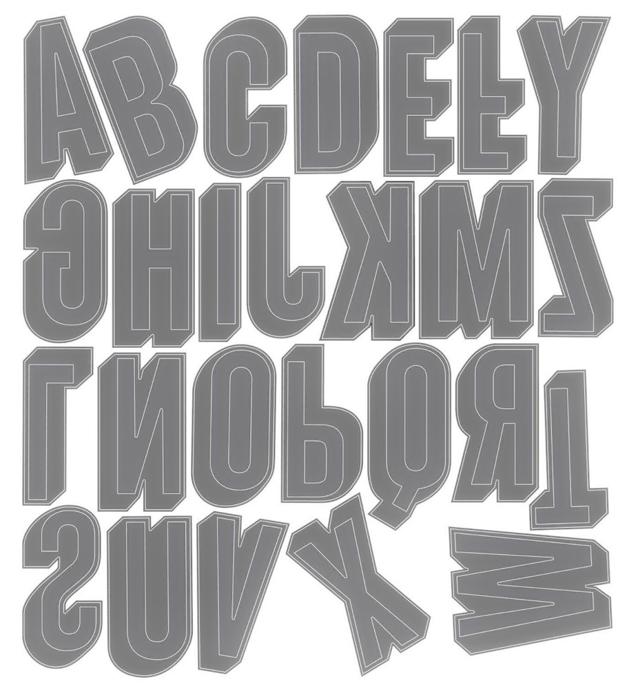 Sizzix Thinlits Alphanumeric Shadow Upper 26PK set #664729 Retail $22.99 T Holtz