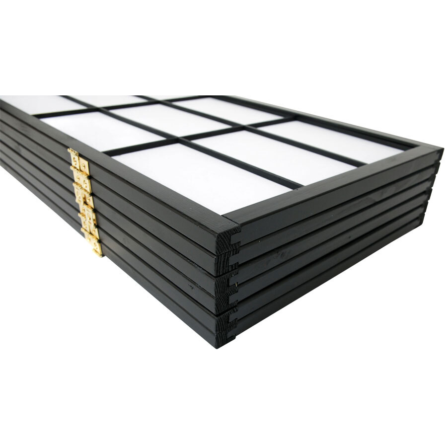 4, 6, 8 Panel Plum Blossom Screen Room Divider White & Black Frame