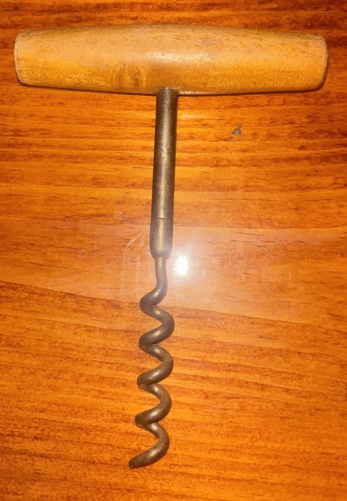 Vintage Wooden Handle Corkscrew