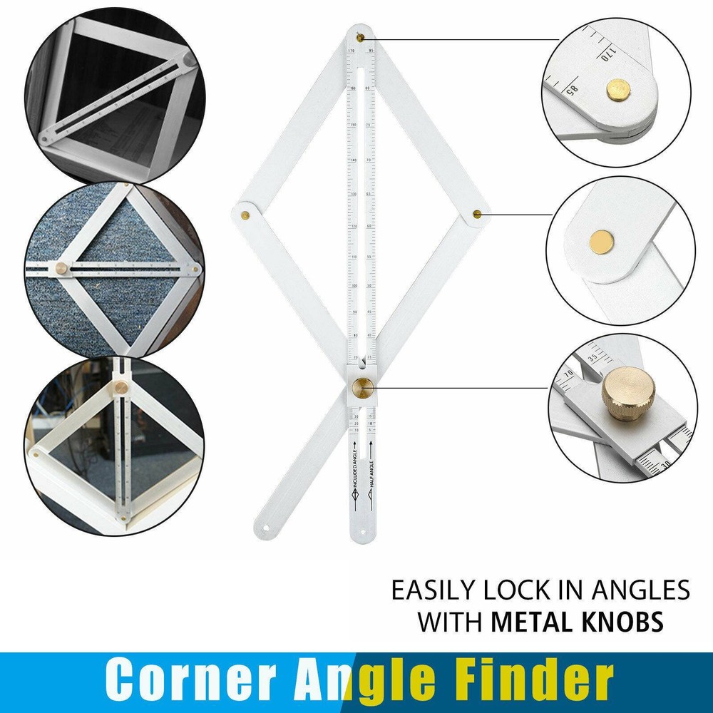 Protractor Square Corner Angle Finder Ceiling Artifact Tool Aluminum Alloy Ruler