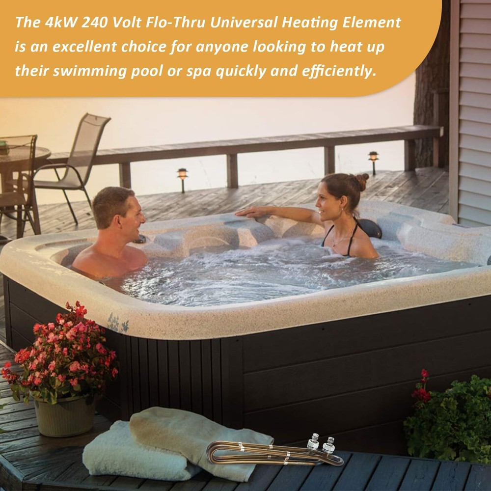 4.0KW 240V Univeral Heater Element Replacement for Balboa Spa Heater Element