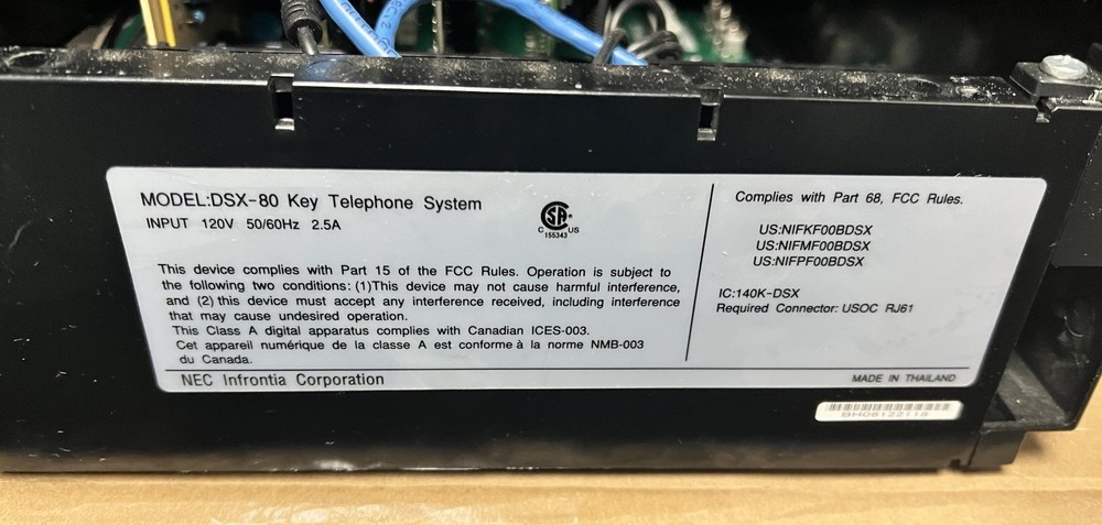 NEC DSX-80 Phone System PBX - UNIT ONLY