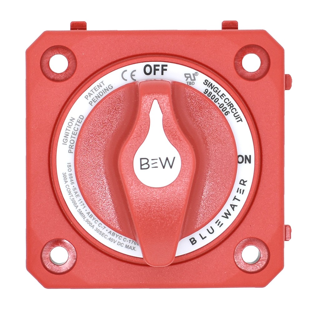 Bluewater On/Off Switch Battery Switch - Panel Mount - Red 9800-006-10 UPC 81...