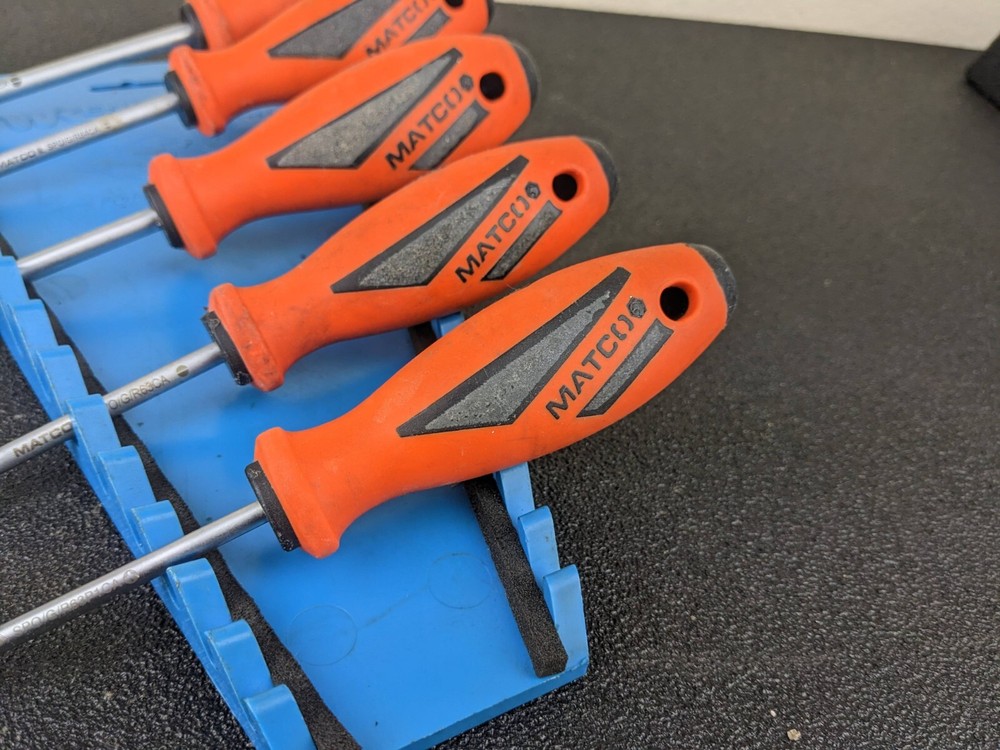 #bi480 Matco Tools 5 Piece Premium Orange Screwdriver Set