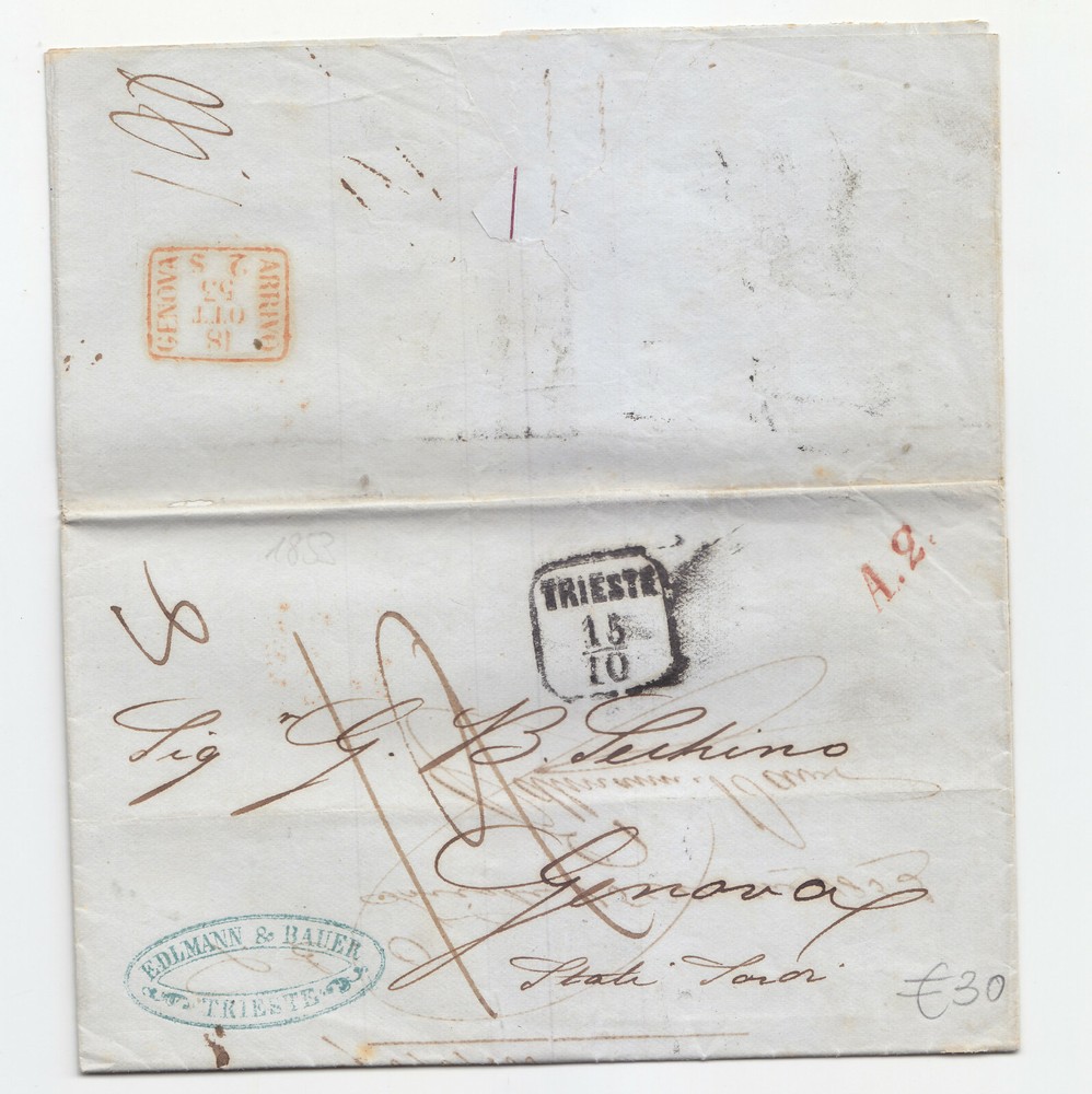 GG248-INCOMING Mail-Pref. Trieste X Genova