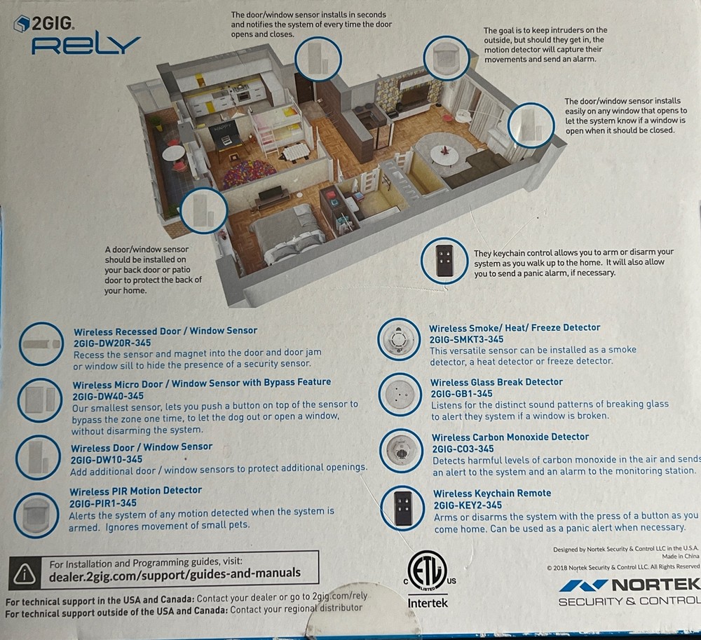 2GIG Rely Home Security Panel Only - 2GIG-RELY-3-LASE