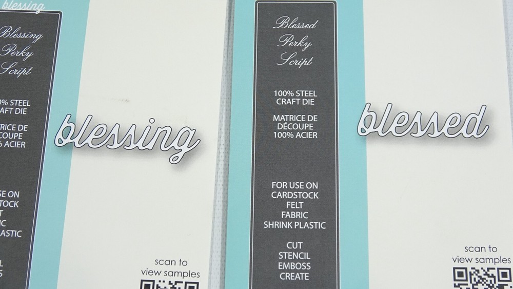 Memory Box Set of 2 Blessing And Blessed Perky Script Dies