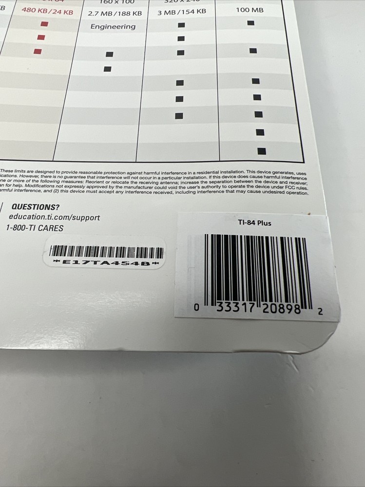 Texas Instruments TI-84 Plus Graphing Calculator , Black. *K*