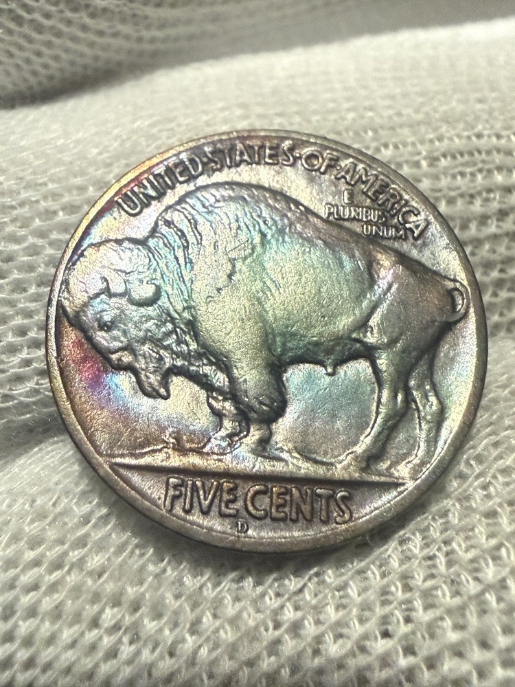 1918-D Buffalo Nickel, Solid Gem AU+ Tough This Nice Better Date! Toned