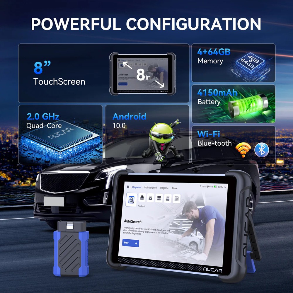 MUCAR 892BT TPMS Programming Scanner AI Diagnostic All System Scan Bidirectional