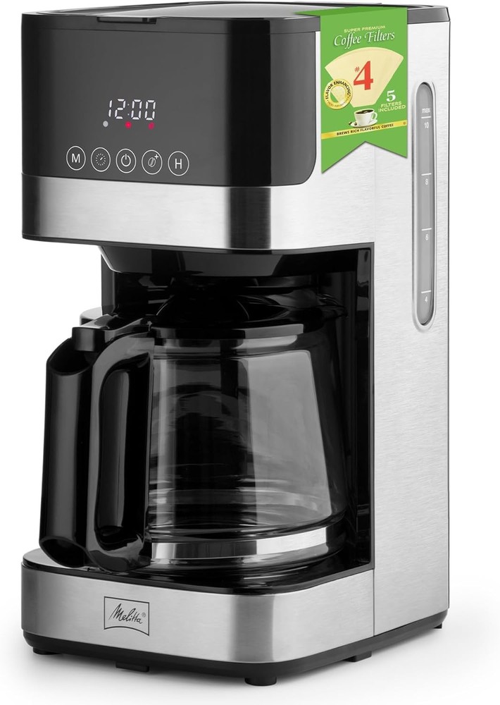 Melitta Aroma Tocco Glass Automatic and Programmable 10-Cup Drip Coffee Maker
