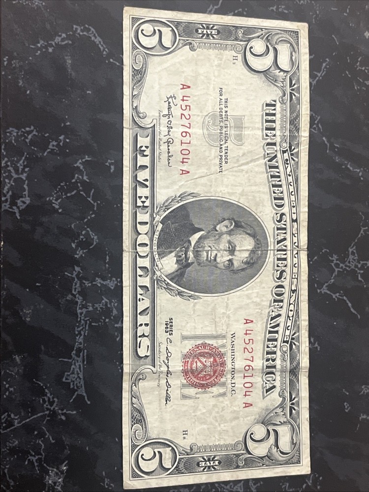 1963 Red Seal Star $5 Bill