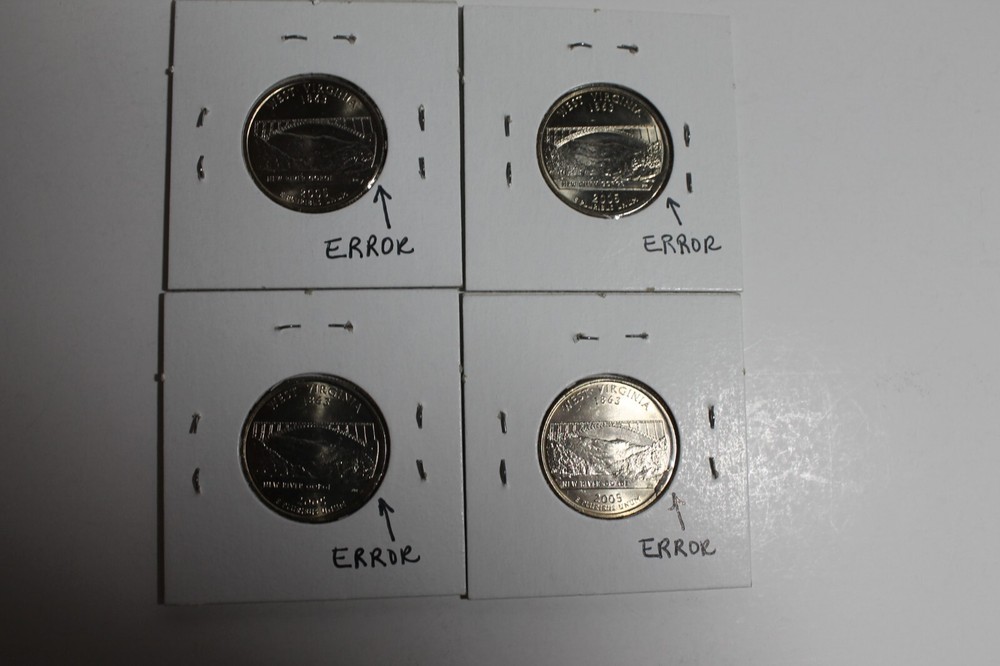 2005 West Virginia Error Quarters (4 total)