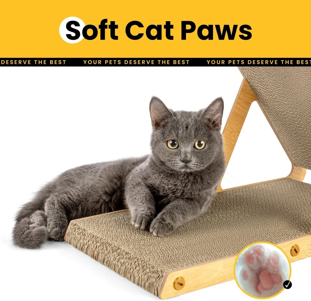 A-Frame Cat Scratcher Vertical & Horizontal Scratching pad for Multiple Cats,...