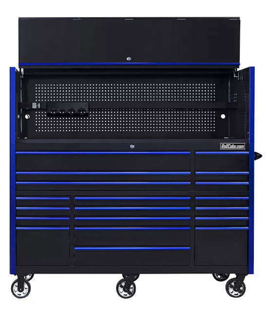 CRX 72" x 30" TOOL BOX, HUTCH AND LOCKER, ROLL CABS BY EXTREME TOOLS